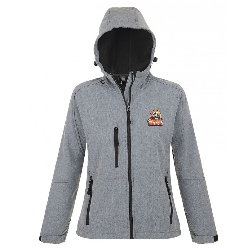 Softshell à capuche femme
